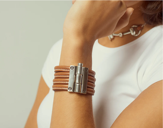 Pulsera CxC Bisagra Cuero