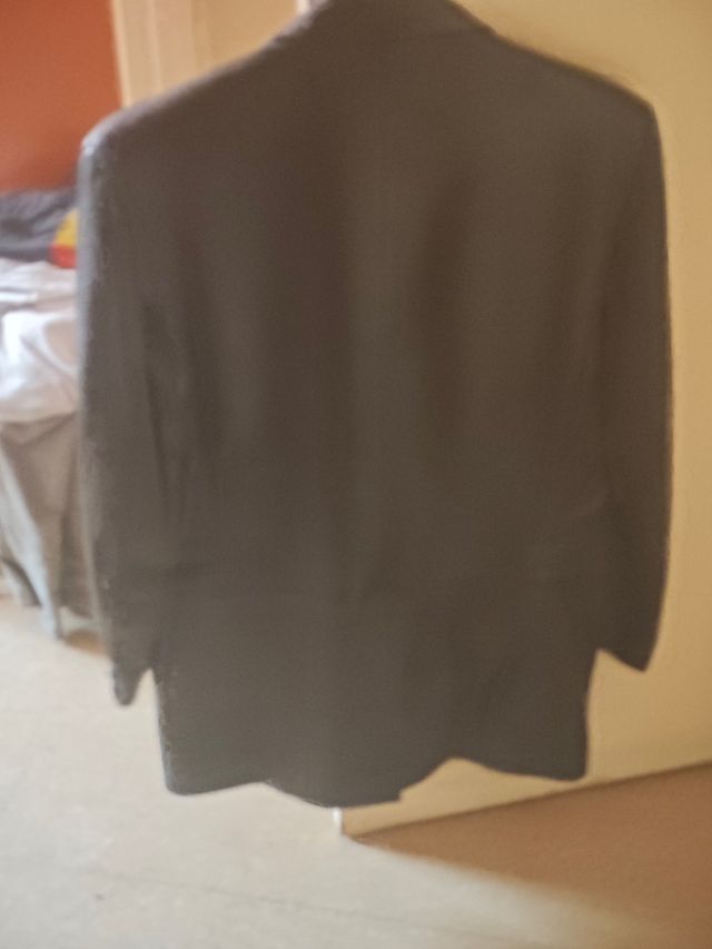 Americana negra piel Talla L