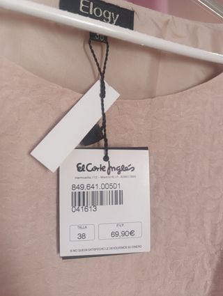 Vestido "El Corte Inglés" Elogy beige talla M