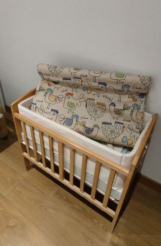 Minicuna colecho madera natural