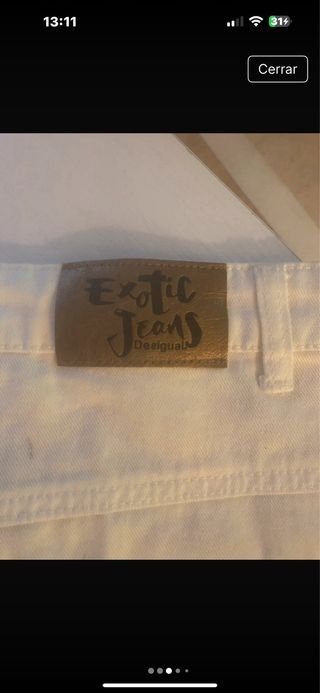 Falda Desigual blanca y dorada