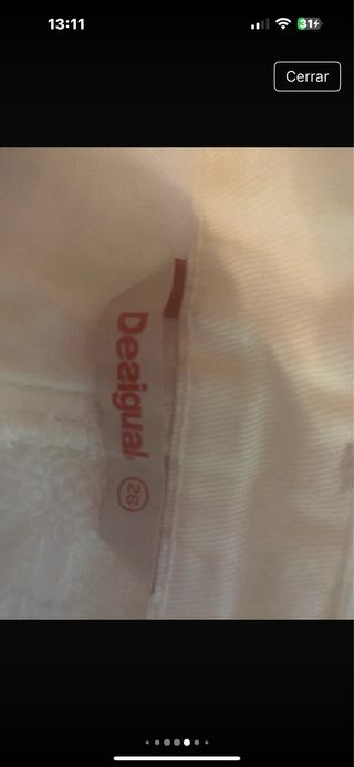 Falda Desigual blanca y dorada