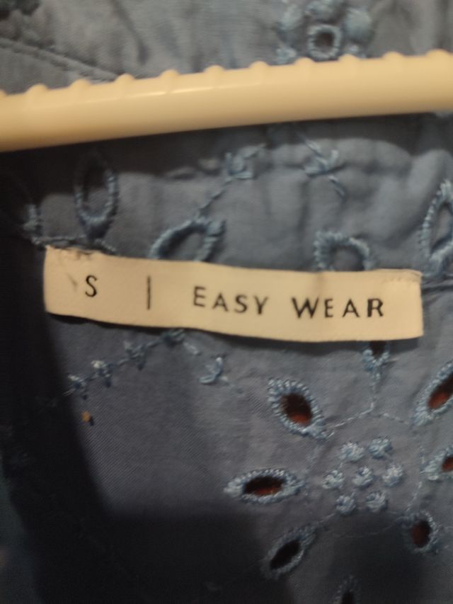 Camisa Easy Wear azul, talla S