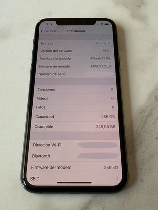 iPhone 11 Pro 256GB - Negro