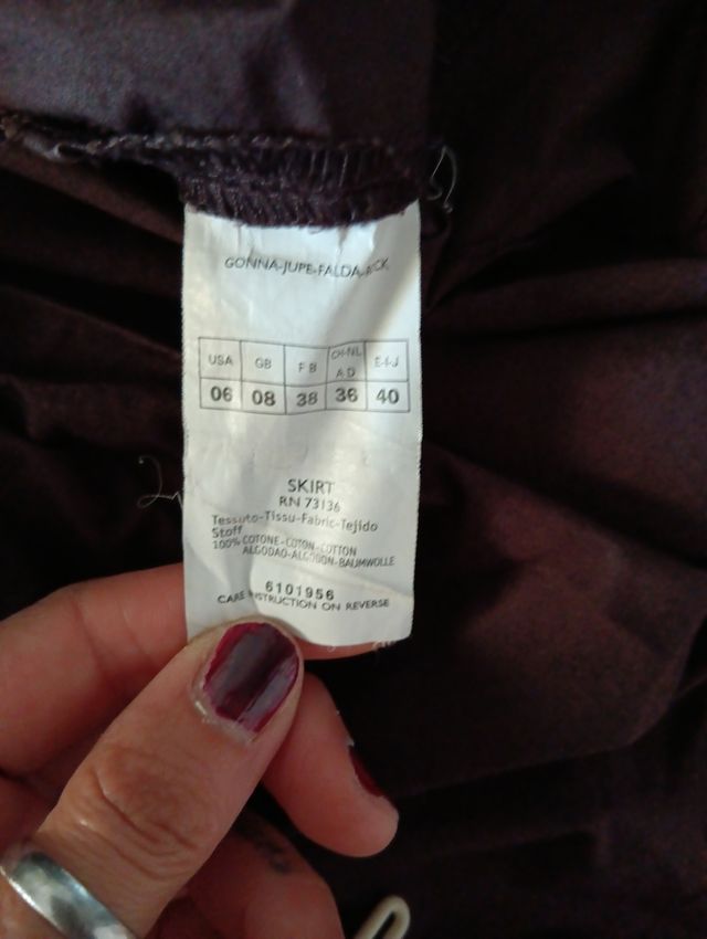 Completo gonna e top marrone