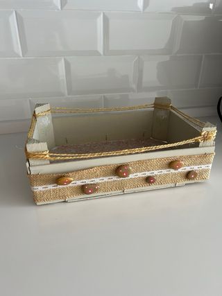 Caja Decorativa Beige y Marrón