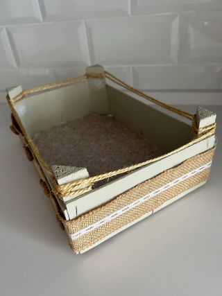 Caja Decorativa Beige y Marrón