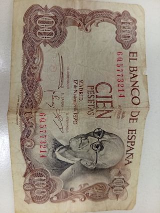 Billete 100 Pesetas España 1970