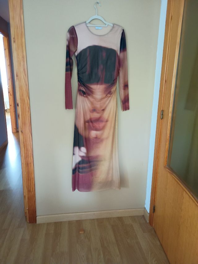 Vestido midi estampado de otoño