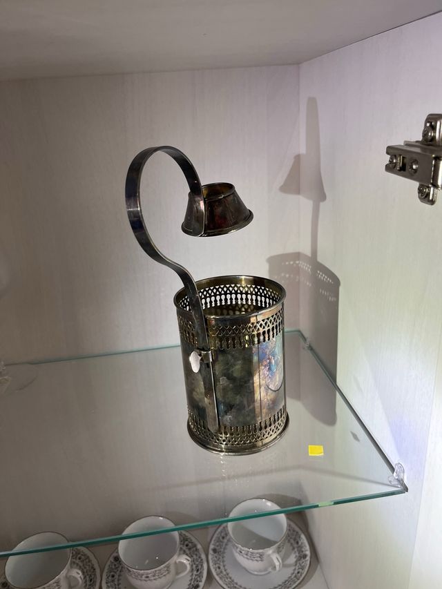 Porta botellas alpaca vintage