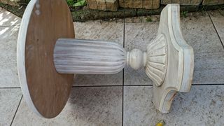 Tavolino legno bianco shabby chic