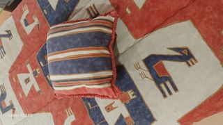 Edredom Solteiro - 1mx2m - Azul e Vermelho