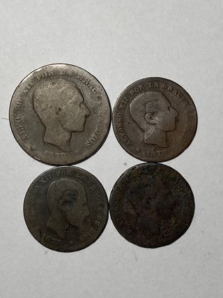 Monedas de Alfonso XII y Alfonso XIII