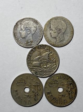 Monedas de Alfonso XII y Alfonso XIII