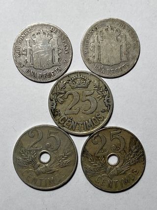 Monedas de Alfonso XII y Alfonso XIII