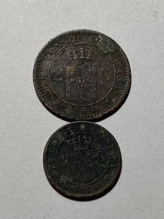 Monedas de Alfonso XII y Alfonso XIII