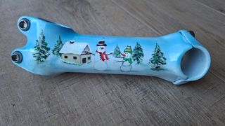 Pipa bici Natale dipinta a mano