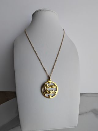 Collar 'Mamá te quiero' - Acero dorado