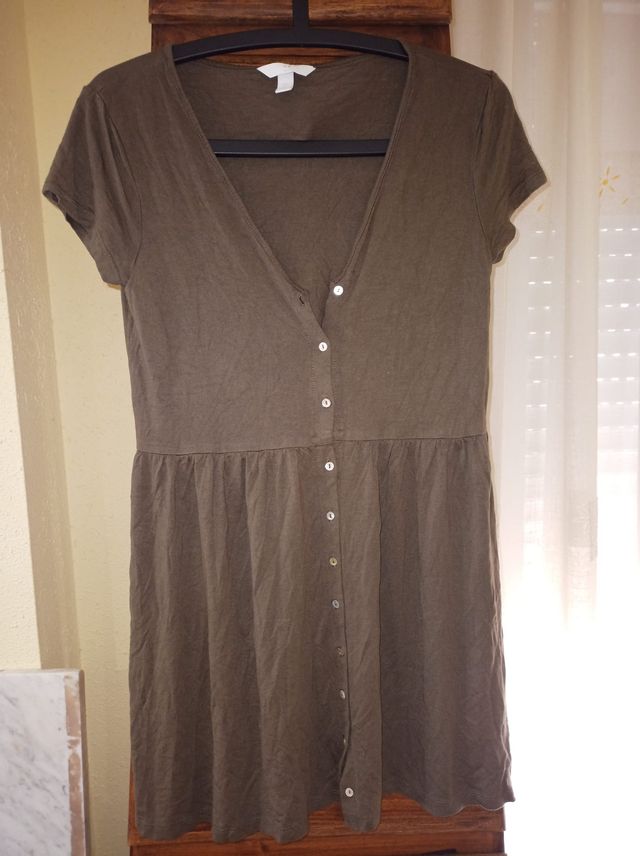 Vestido corto H&M caqui