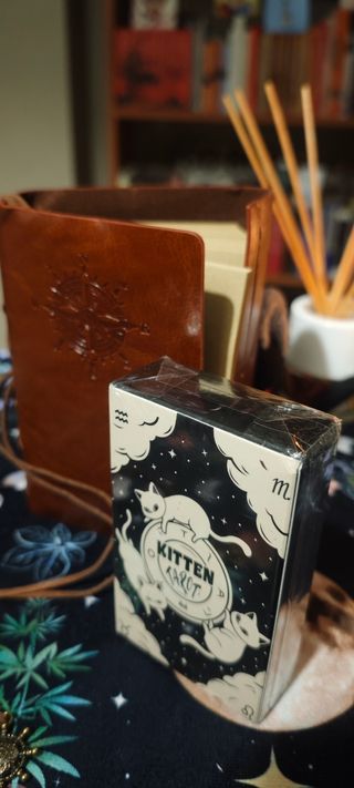 Tarot Gatitos + Cuaderno Cuero
