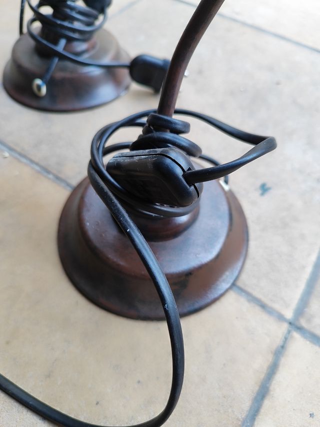 2 Lámparas Tulipán - Metal y Cristal