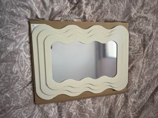 Espejo decorativo beige 27x37cm