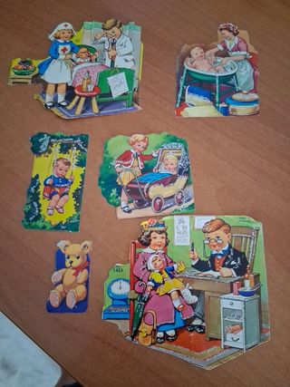 Cromos antiguos: escenas infantiles