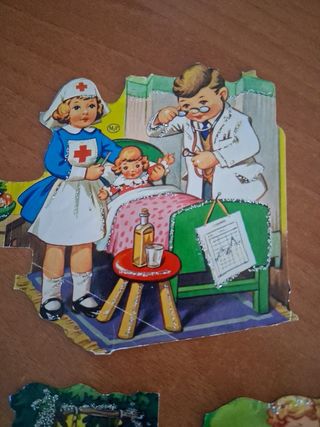 Cromos antiguos: escenas infantiles