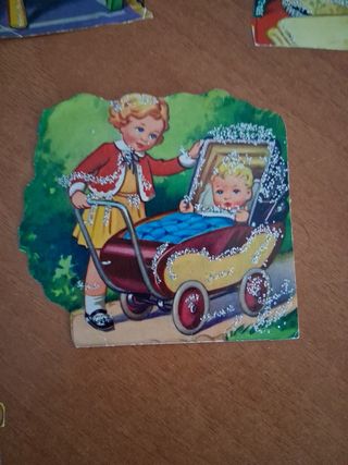 Cromos antiguos: escenas infantiles