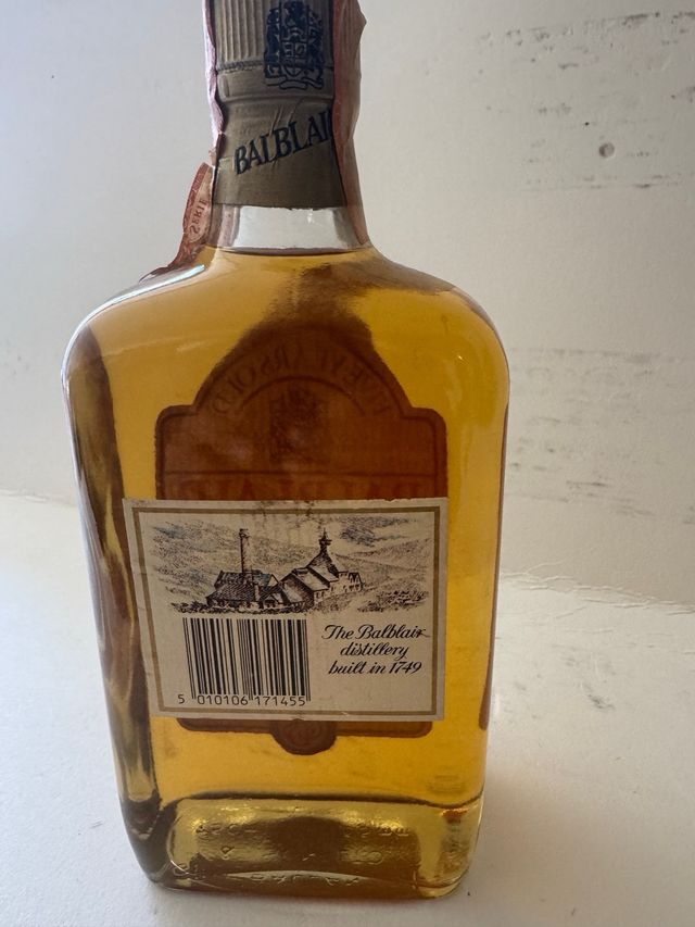 Bottiglia Balblair 5 yo vintage anni 80