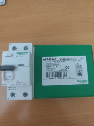 Interruptor Diferencial Schneider 2P 40A