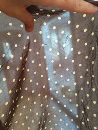 Blusa seda lunares marrón-dorado