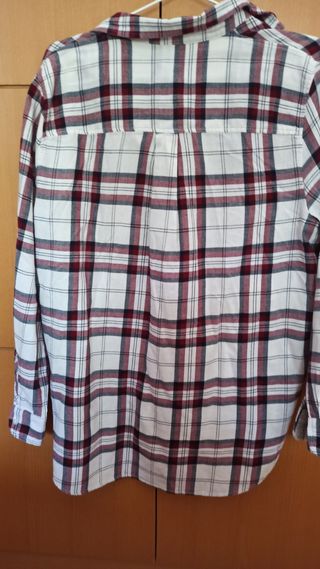 Camisa manga larga de cuadros H&M talla 44