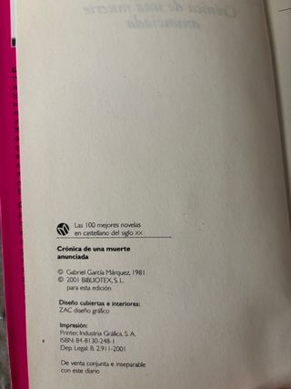 Crónica de una muerte anunciada