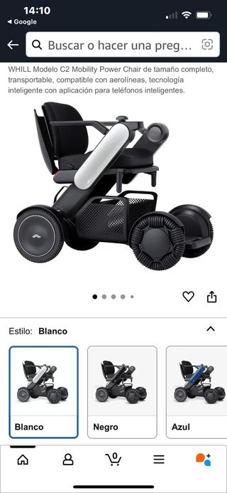 WHILL Modelo C2: Silla Eléctrica Transportable