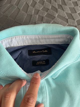 Polo Massimo Dutti turquesa