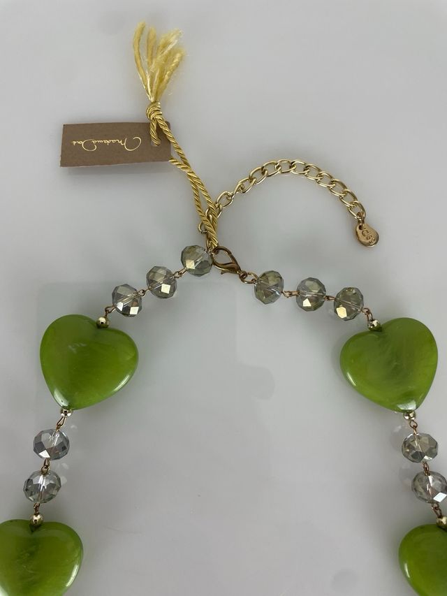 Collana cuori verdi