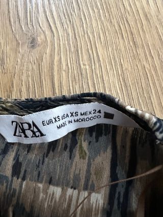 Vestido Zara estampado multicolor talla XS