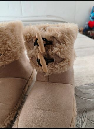 Zapatillas casa beige - Piel sintética