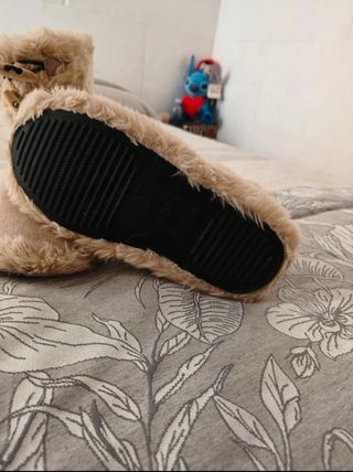 Zapatillas casa beige - Piel sintética