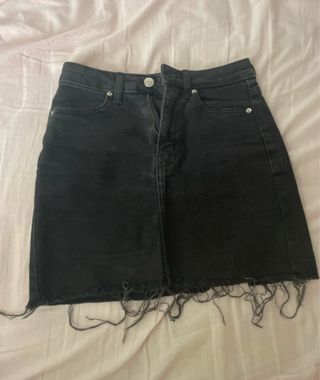 Mini Falda Vaquera Negra - Talla XS
