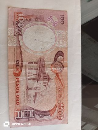 Nota 100 Pesos Ouro - Colômbia 1986