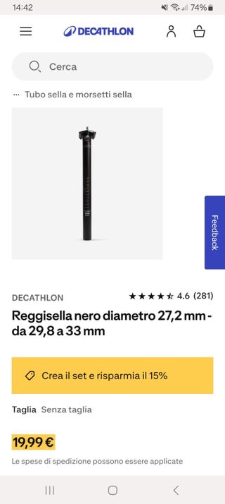 Reggisella Decathlon nuova con morsetti