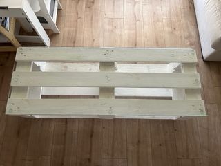 Mesa centro madera blanca - ruedas