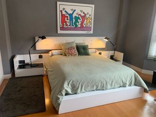 Conjunto de cama , mesillas + cabecero polipiel 