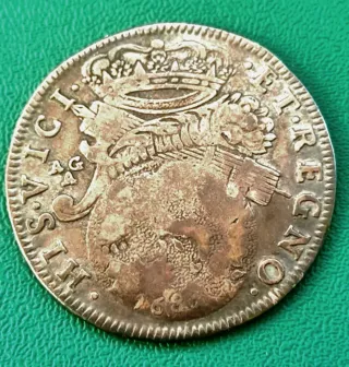 1 Tari Carlos II 1683 Nápoles Imperio Español