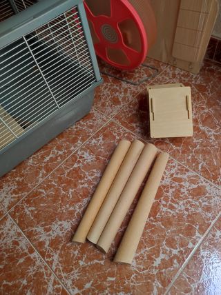 Jaula hamster grande gris