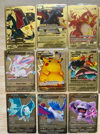 Cartas Pokémon Doradas - 22 cartas en total