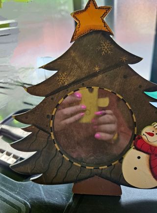 Porta-retratos Natal - Árvore e boneco de neve