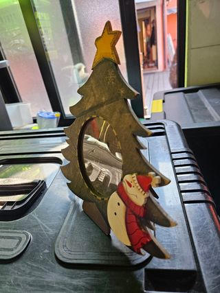 Porta-retratos Natal - Árvore e boneco de neve